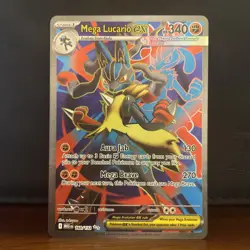Pokemon TCG Holo Ultra Rare Full Art Mega Lucario EX 160/132 Near Mint - Image 1
