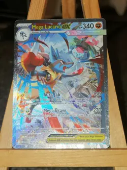 Pokemon TCG Mega Lucario EX #179/132 Secret Rare Full Art Holo/ New - Near Mint - Image 1