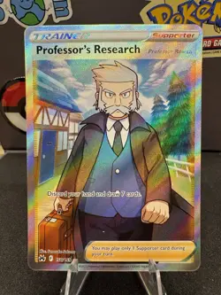 Professors Research Crown Zenith 150/159 Full Art Ultra Rare Pokemon Card - Image 1