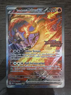Team Rocket's Moltres ex - (Destined Rivals Stamp) 229/182 Miscellaneous Cards & - Image 1