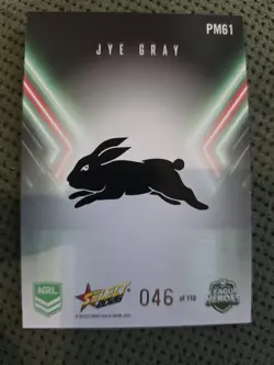 2026 NRL League Heroes Playmakers Jye Gray South Sydney Rabbitohs #19/110 - Image 2