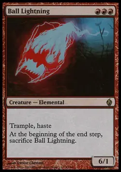 Ball Lightning -Foil Medium Play MTG Premium Deck Series: Fire and Lightning - Image 1