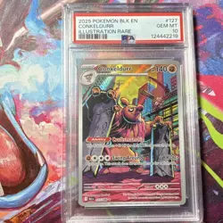Pokemon Conkeldurr Sv: Black Bolt 127/086 Illustration Rare Holo PSA 10 low pop - Image 1