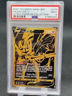 Pokemon Zacian V Ultra Premium Collection Full Art Promo SWSH076 PSA 9 Mint -258 - Image 1