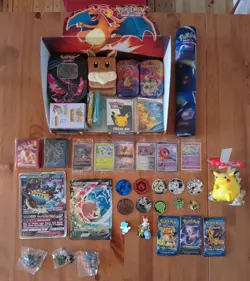 Pokemon Konvolut Sealed Promos Aufsteller Sticker Evoli Deck Box Pikachu Vmax - Image 1