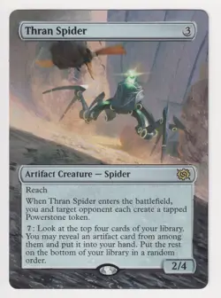 Altered Thran Spider LP 2022 WOTC MTG Magic Hand Painted Unique Custom Art Rare! - Image 1