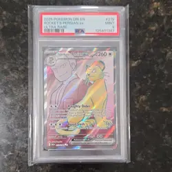 Pokemon Team Rocket's Persian ex 219/182 Destined Rivals Ultra Rare Holo PSA 9 - Image 1