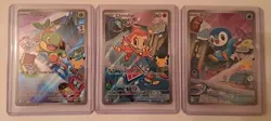 Pokemon 2026 First Partners Illustration Collection Promo Set - Sinnoh Starters - Image 1