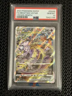 Pokemon Mewtwo VSTAR GG44/GG70 Crown Zenith Galarian Gallery Holo PSA 10 - Image 1