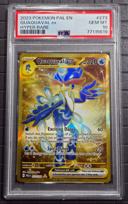2023 POKEMON PAL EN-PALDEA EVOLVED HYPER RARE #273 QUAQUAVAL EX PSA 10 - Image 1