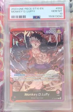 PSA 10 ENGLISH 2023 One Piece Monkey D. Luffy #ST10-002 The Three Captains - Image 1