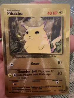 Pokemon TCG Celebrations Pikachu Gold Metal Card 58/102 - Image 1