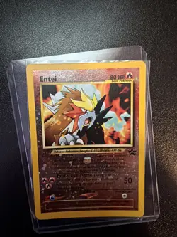 Pokemon ENTEI Black Star Promo Card 34 * REVERSE HOLO * LP - Image 1