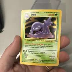 Pokemon TCG WOTC Fossil Muk 13/62 Holo Rare Unlimited Mp Vintage Card - Image 2