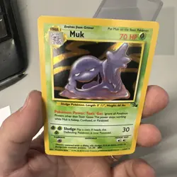 Pokemon TCG WOTC Fossil Muk 13/62 Holo Rare Unlimited Mp Vintage Card - Image 4