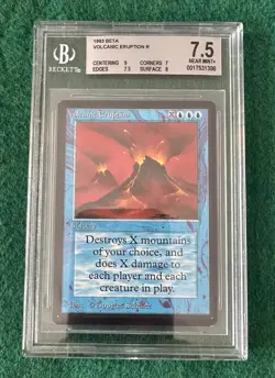 Volcanic Eruption - BETA - MTG - BGS 7.5 - NEAR MINT+. More MTG In My Store. - Image 1