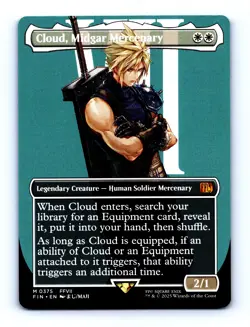 2025 MTG Final Fantasy Cloud, Midgar Mercenary (Borderless) Non-Foil #0375 - Image 1