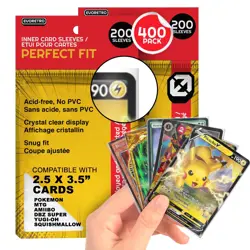 Perfect Fit Card Sleeves 400 Pack | Inner Sleeves 63.5x88mm for Pokemon MTG E... - Image 1