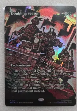Doubling Season Borderless Teenage Mutant Ninja Turtles MTG Foil MINT NEW - Image 1