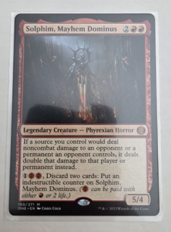 mtg, Solphim, Mayhem Dominus -Phyrexia: All Will Be One Regular NM - Image 1