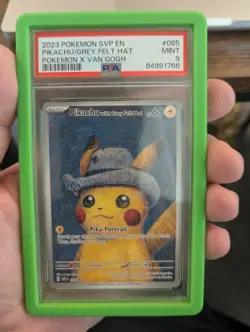 Pokemon - Van Gogh Pikachu with Grey Felt Hat - PSA 9 with protector - Image 1