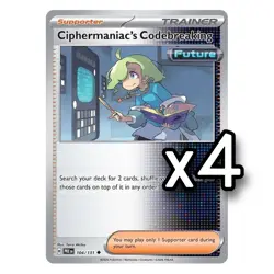 4x Ciphermaniac's Codebreaking 104/131 Prismatic Evolutions Pokemon Playset x4 - Image 1