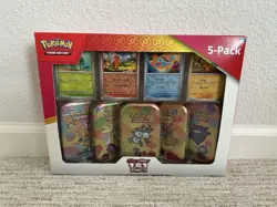 ✨ Pokemon Scarlet & Violet - 151 (5-Pack) Mini Tins w/ 4 Promos Costco Bundle ✨ - Image 1
