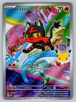 Litten - 044 First Partner Illustration Series 1 Promo Pokemon NM - Image 1