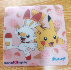 R433 Japanese Pokemon x Baskin Robin Exclusive Coasters 3" Pikachu Mew Eevee - Image 2