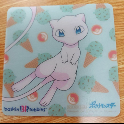 R433 Japanese Pokemon x Baskin Robin Exclusive Coasters 3" Pikachu Mew Eevee - Image 5
