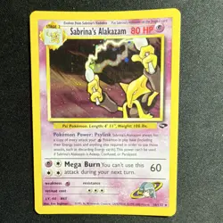 Pokemon Sabrina's Alakazam Holo Rare 80HP Gym Challenge 16/132 English 2000 - Image 1