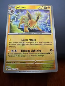 #029/131 Jolteon Poke Ball Rare Holo Pokemon TCG Prismatic Evolutions English NM - Image 1