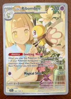 Pokemon TCG Lillie's Ribombee Journey Together 164/159 Illustration Rare - Image 1