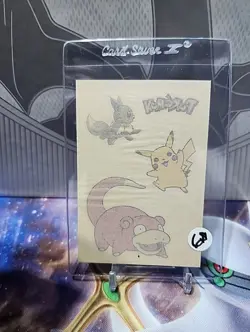 Pikachu Eevee Merlin Tattoo 10/20 Rare*HTF* Ships Fast* 2000 Nintendo Pokemon - Image 1