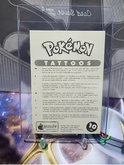 Pikachu Eevee Merlin Tattoo 10/20 Rare*HTF* Ships Fast* 2000 Nintendo Pokemon - Image 2