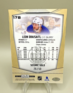 Leon Draisaitl 2024-25 O-Pee-Chee Seismic Gold /50 Edmonton - Image 2