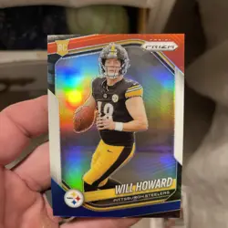 2025 Panini Prizm - Rookies Will Howard #367 Red White & Blue Prizm (RC) - Image 1