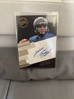 2014 Press Pass - Signings Jimmy Garoppolo #PPS-JG2 Gold X's & O's /199 (AU, RC) - Image 1