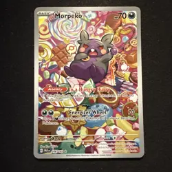 Morpeko 206/182 SV04: Paradox Rift Illustration Rare Pokemon Card NM - Image 1