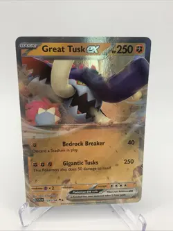 Great Tusk ex 123/198 SV01 Scarlet & Violet Double Rare Holo Foil Pokemon Card - Image 1
