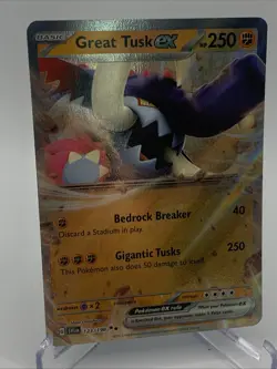 Great Tusk ex 123/198 SV01 Scarlet & Violet Double Rare Holo Foil Pokemon Card - Image 3