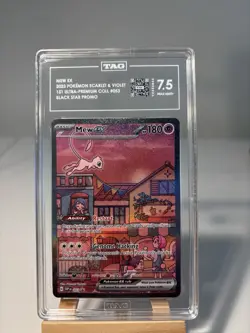 Pokemon Mew EX Holo 053 Sv: Scarlet & Violet Promo Black Star TAG 7.5 - Image 1