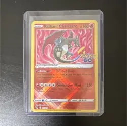Pokemon Radiant Charizard Pokemon GO 011/078 Radiant Rare Holo 160 HP Combustio… - Image 1