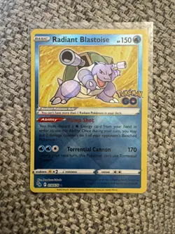 Pokemon TCG - S&S: Pokemon Go - Radiant Blastoise 018/078 - Hole Rare - Image 1