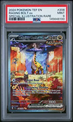 Raging Bolt EX 208/162 Special Illustration Rare Pokemon PSA 9 *100 - Image 1