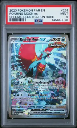 Roaring Moon EX 251/182 Special Illustration Rare Pokemon PSA 9 *078 - Image 1