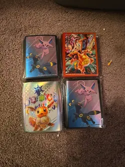 4x Pokemon TCG Prismatic Evolutions Eevee Premium Sleeves Sealed Lot (260) - Image 1