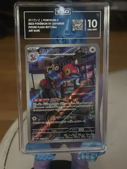 Pokemon Porygon-Z Art Rare Holo TAG 10 Japanese Sv4m Future Flash 077/066 2023 - Image 1
