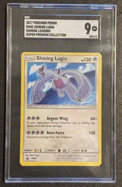 SHINING LUGIA SM82 POKEMON 2017 SHINING LEGENDS PREMIUM COLLECTION PROMO SGC 9 - Image 1