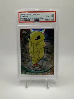 1999 Topps Pokemon Kakuna #14 Pokemon T.V. PSA 8 Spectra - Image 1